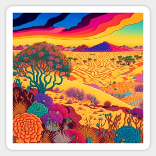 Colorful Landscape Desert Sticker